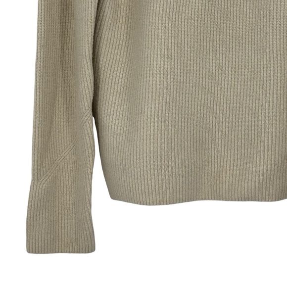Ann Taylor LP Cream Colored Acrylic/Nylon/Wool/Spandex Ribbed Mock Neck Sweater - Picture 6 of 10